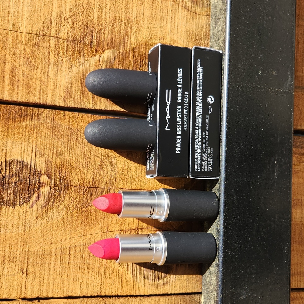 MAC NIB Powder Kiss Lipstick -922 Werk, Werk, Werk & 306 Shocking Revelation**